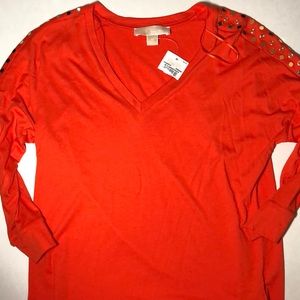 NWT Michael Korda vneck shirt